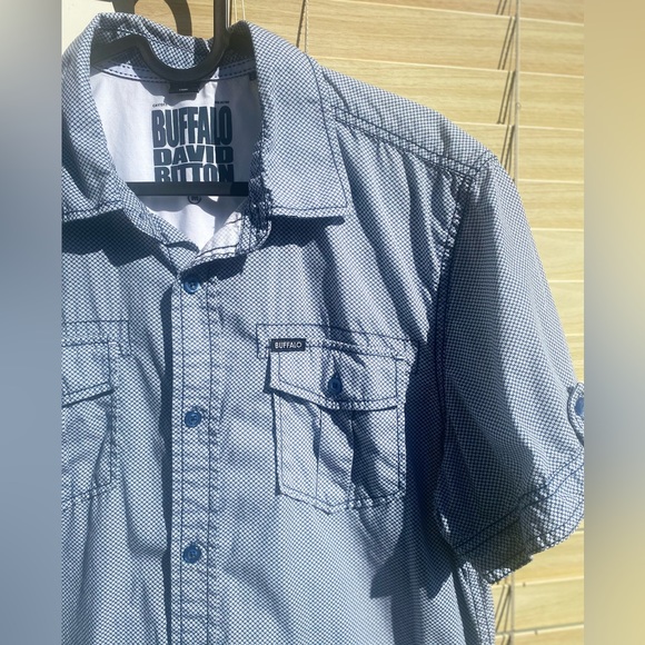 Buffalo David Bitton 100% Cotton Button Down Short Sleeve Shirt - Picture 3 of 12
